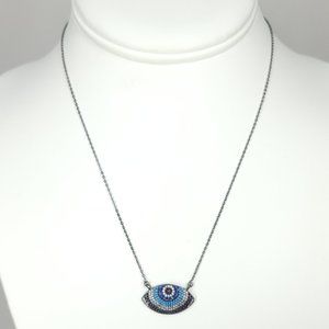 NEW Micro Pave CZ Evil Lucky Eye Protect Necklace
